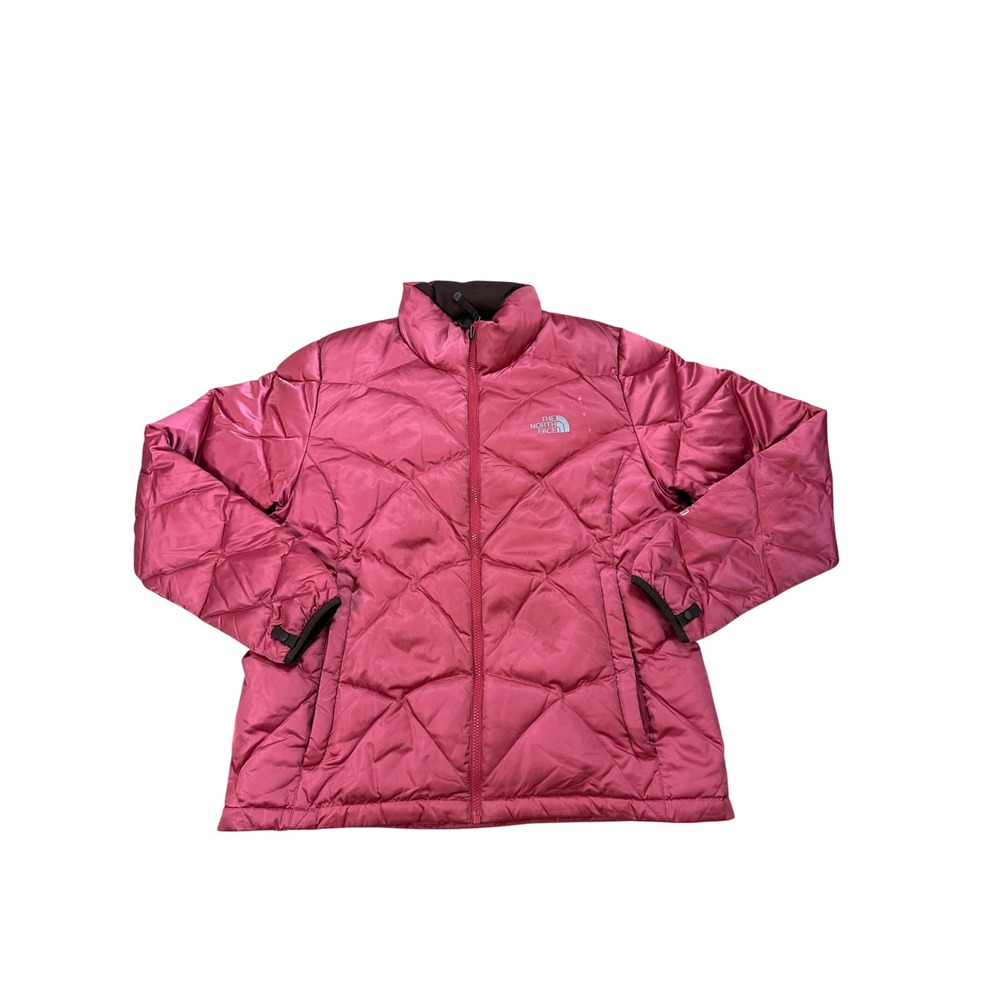 The North Face Womens Pink Diamond Quilted Puffer Jacket Full Zip Insulated Coat